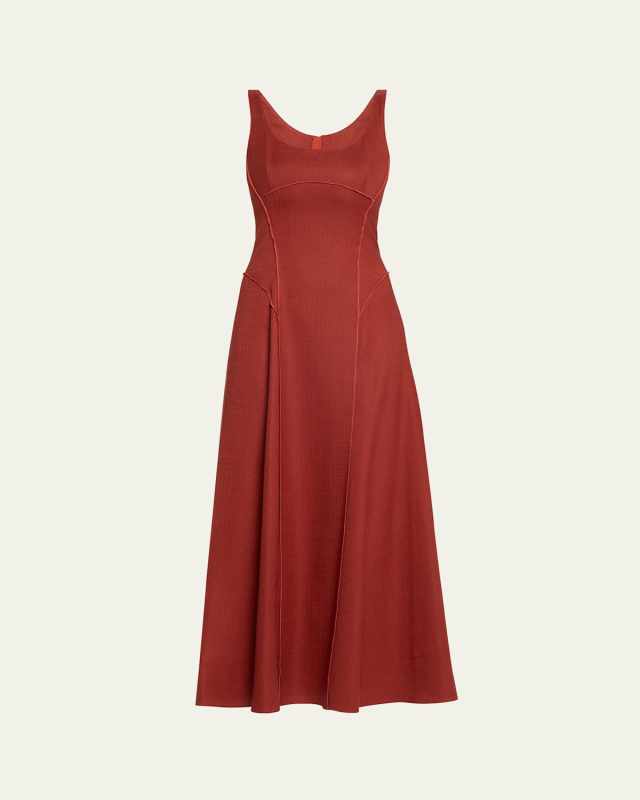 Shay Sleeveless Stretch Canvas Maxi Dress